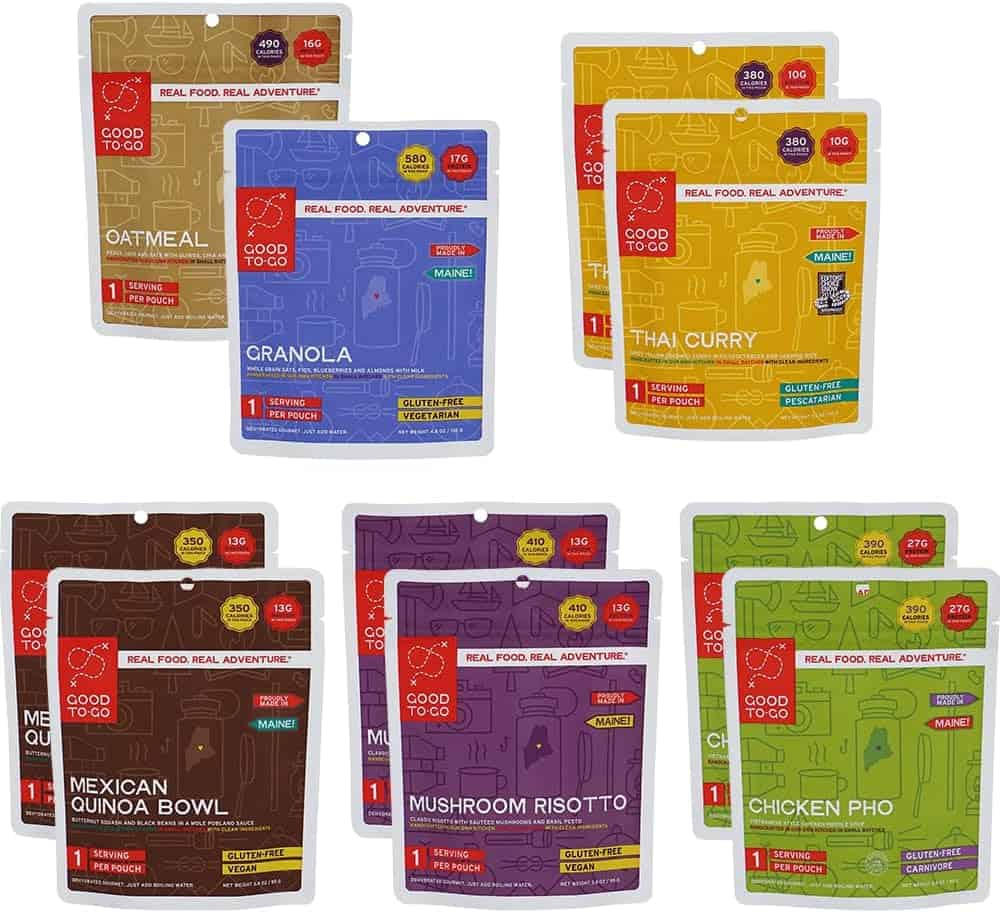 Organic oatmeal survival meal pouch, gluten-free and portable for outdoor adventures.