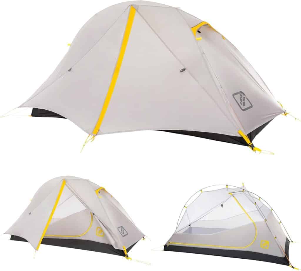 Weather-resistant portable survival tent for camping or emergency outdoor shelter, lightweight yet durable.