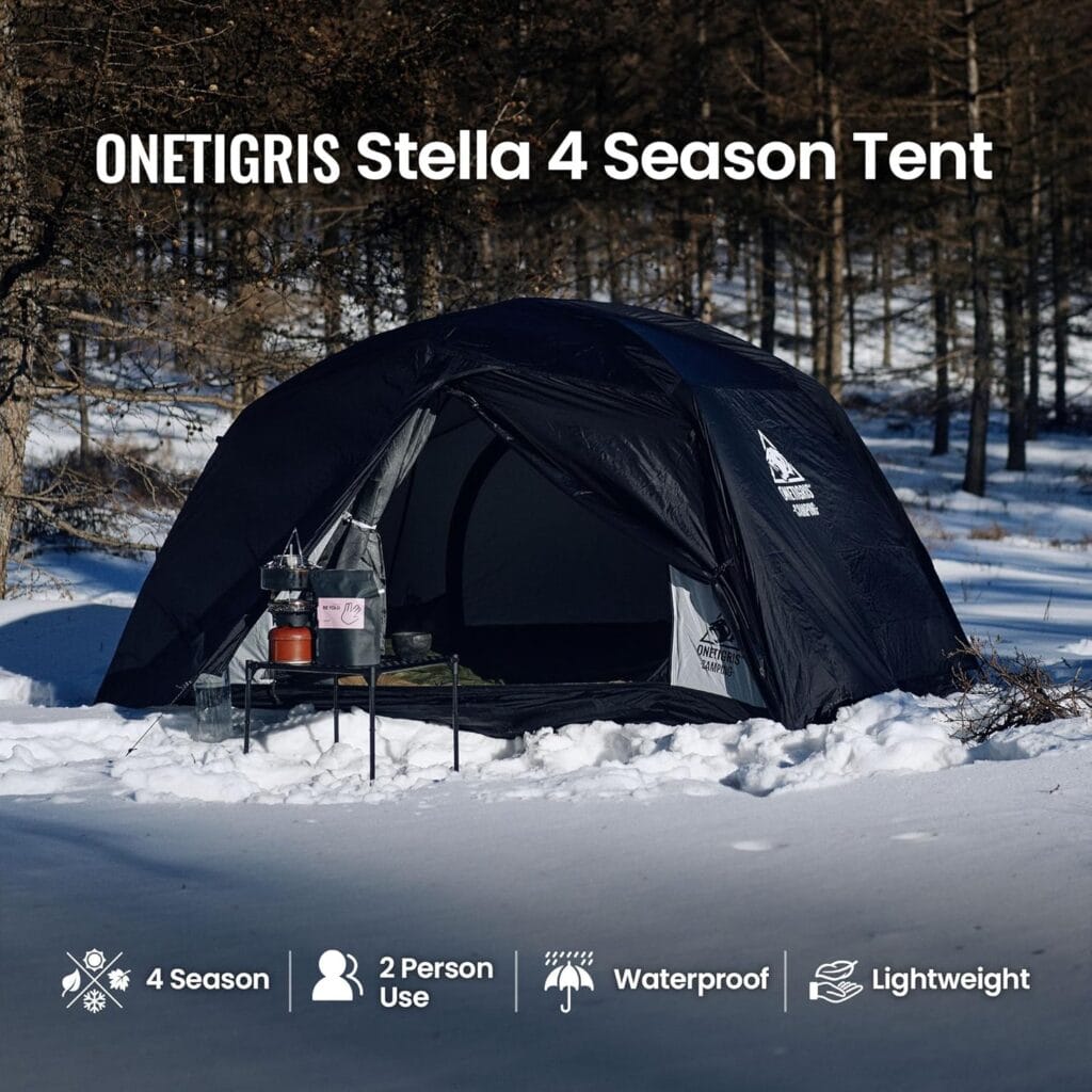 ONETIGRIS Stella 4 Season Tent for outdoor camping and survival gear.