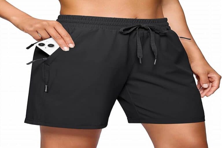 Multi-pocket black outdoor shorts with hidden stash pocket for survival gear or essentials.