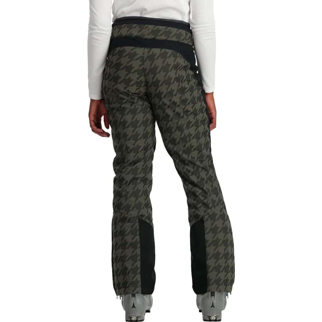 Water-resistant hiking pants with durable camouflage houndstooth print, reinforced knees, and adjustable waist for outdoor survival, camping, and tactical gear.